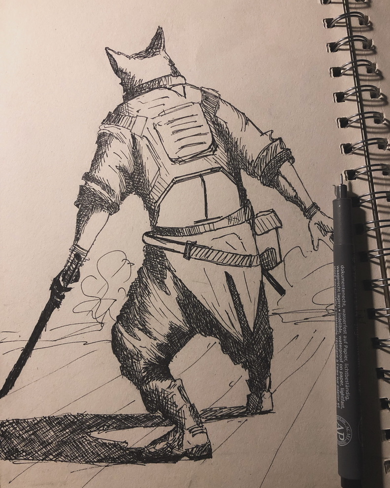 Warrior from behind